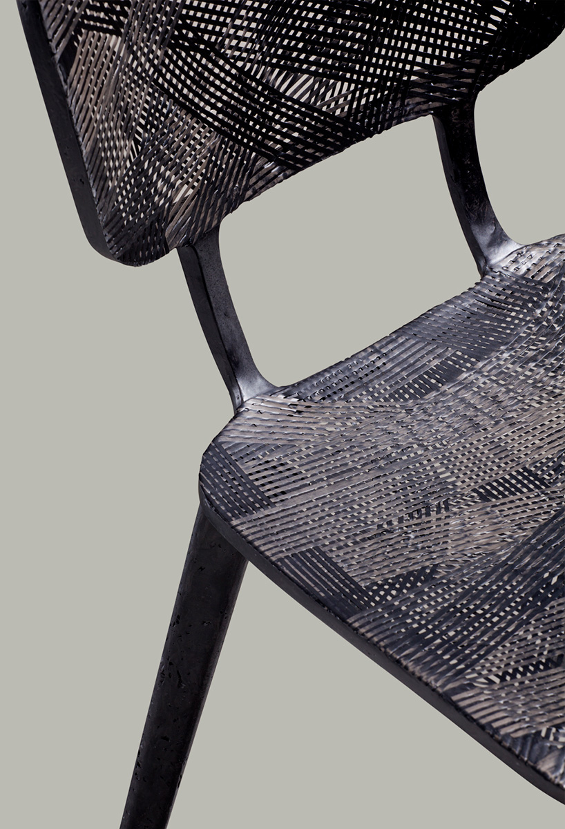 marleen kaptein refines recycled carbon chair for LABEL/BREED