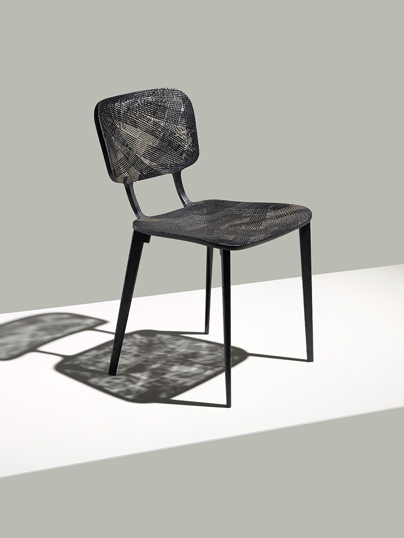 marleen kaptein refines recycled carbon chair for LABEL/BREED