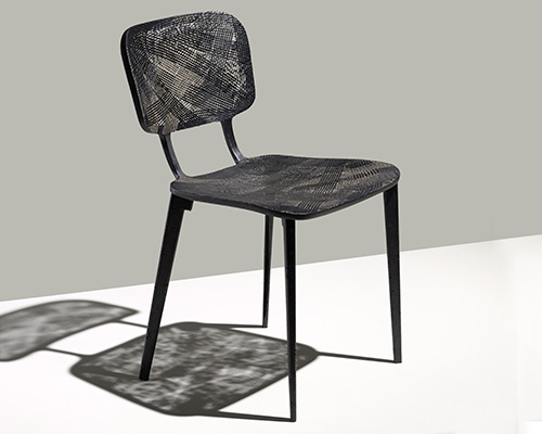 marleen kaptein refines recycled carbon chair for LABEL/BREED