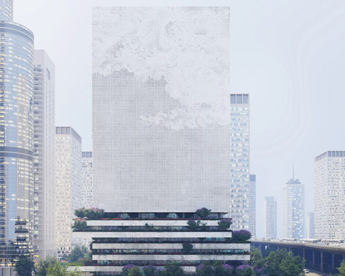 mecanoo proposes digital lighthouse and cantilevered gardens for qianhai data center