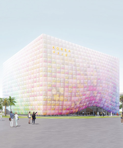 nooyoon proposes an app-controlled façade for korea pavilion at expo 2020 dubai