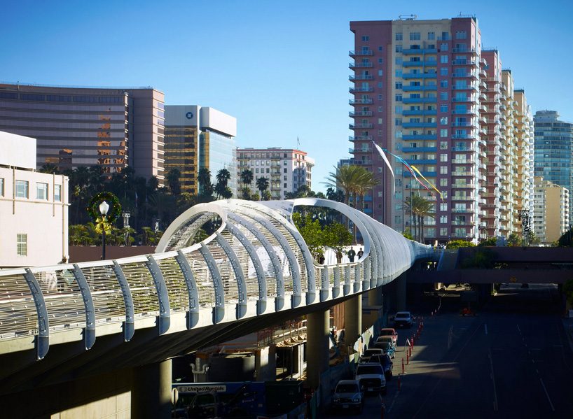  rainbow bridge by SPF:architects references long beach's breaking waves