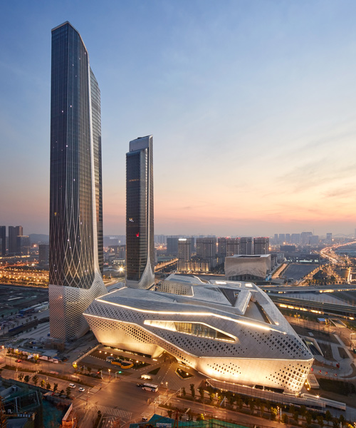zaha hadid's tallest towers to date have been documented in new images