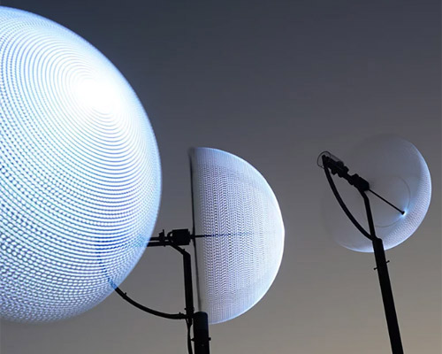 whyixd creates 9 rotating light installations in taiwan influenced by the moon's rotations