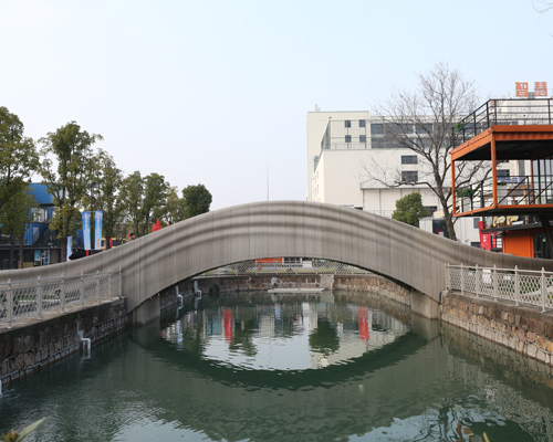 the world's largest 3D printed concrete bridge is completed in shanghai