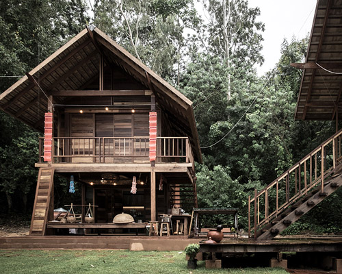 the ahsa farmstay by creative crews uses vernacular building techniques in thailand