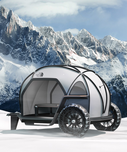 BMW and the north face unveil superlight camper made of fabric