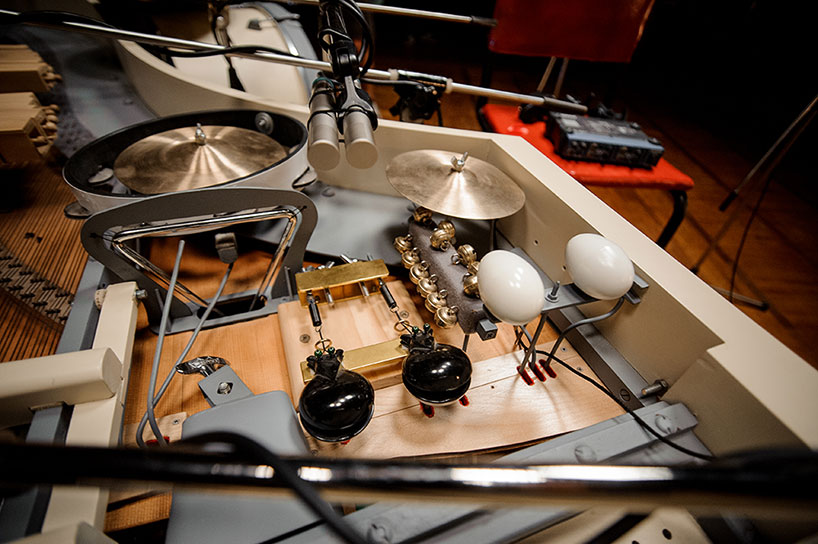 vintage piano turned into analog hybrid of 20 instruments controlled by piano keys - brunettes shoot blondes designboom