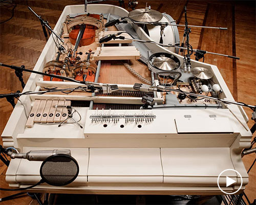 vintage piano turned into analog hybrid of 20 instruments controlled by piano keys