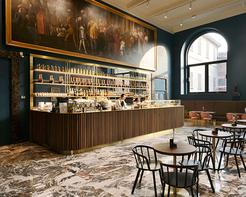 rgastudio creates caffè fernanda to complement artwork in milan's pinacoteca di brera