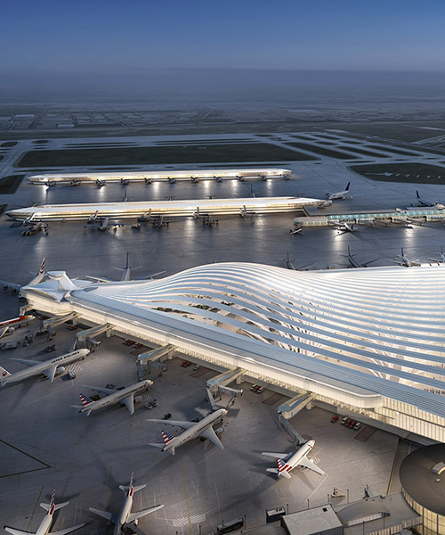 calatrava, SOM, and foster unveil competing proposals for chicago airport expansion