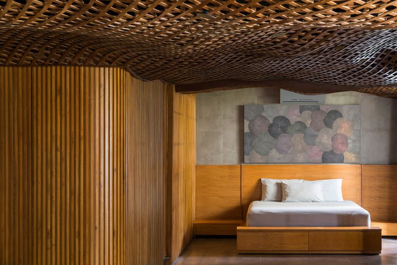 Cta Tops Vietnam Apartment With Cloud Of Interlaced Wood