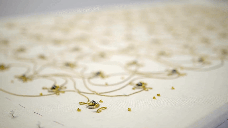 irene posch + ebru kurbak build programmable computer using golden thread embroidery