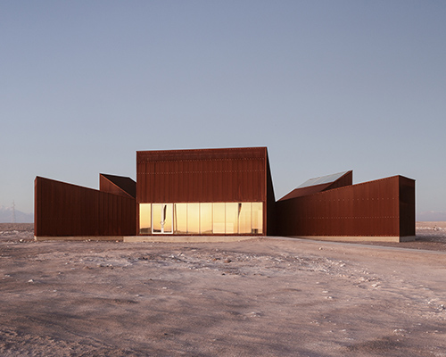 corten steel visitors center punctuates the vast dryness of chile's atacama desert