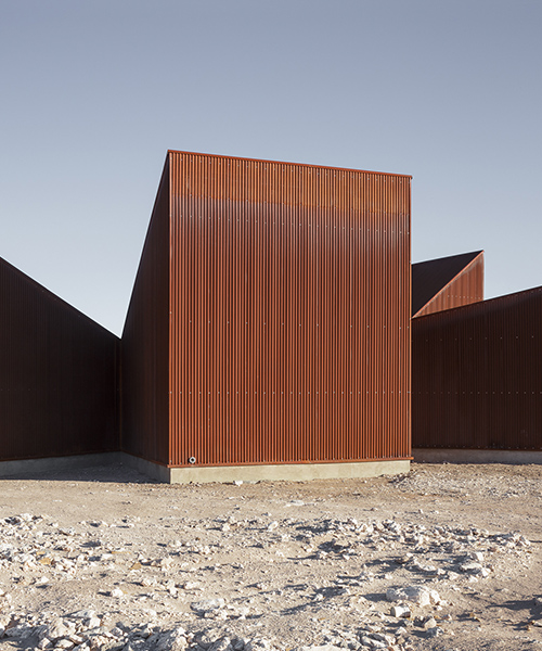 corten steel visitors center punctuates the vast dryness of chile's atacama desert