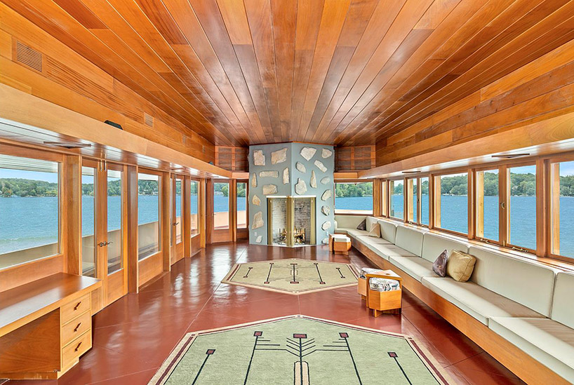 frank lloyd wright-inspired house on a private island on 