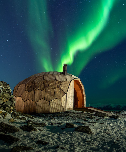 this timber hiking cabin in the arctic circle was pieced together like a 3D puzzle