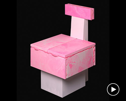 seoul based designer hitencho uses pigmented expanding foam to create 'pop series'