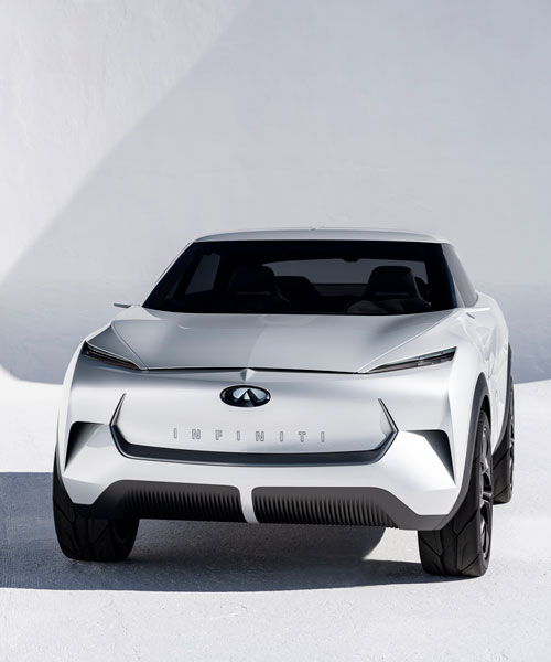 the infiniti QX concept is perfectly minimal and completely electric
