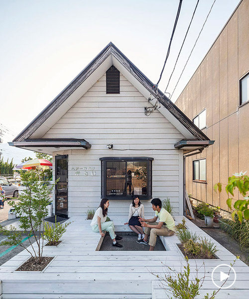 this barbershop terrace in suburban japan helps to build local community