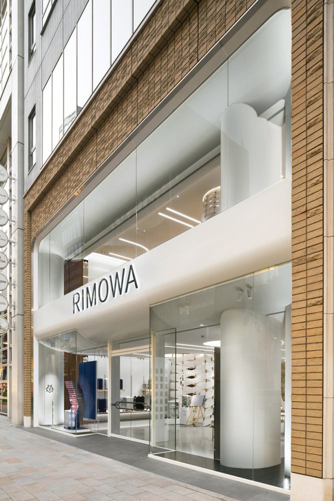 labvert connects the floors of RIMOWA's flagship store in ginza with ...