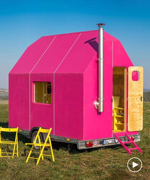 the magenta tiny house is a kitsch interpretation of compact living