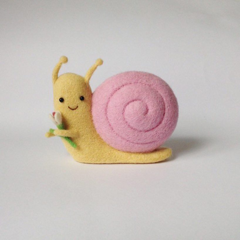 manooni's food and animal families are handcrafted using needle felted wool