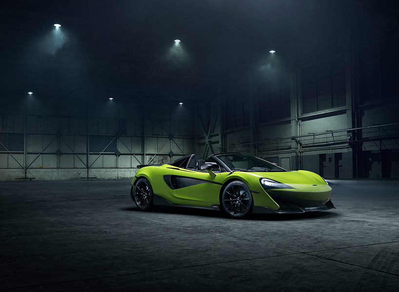 mclaren 600LT spider adds retractable roof with its vertical exhausts