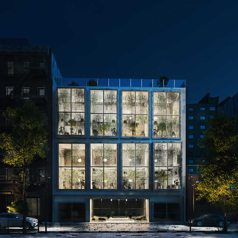 floor-to-ceiling gridded windows compose the façade of this residential complex in cyprus, milad eshtiyaghi