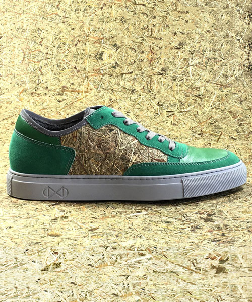 these 100% vegan sneakers are made of hay and plastic bottles