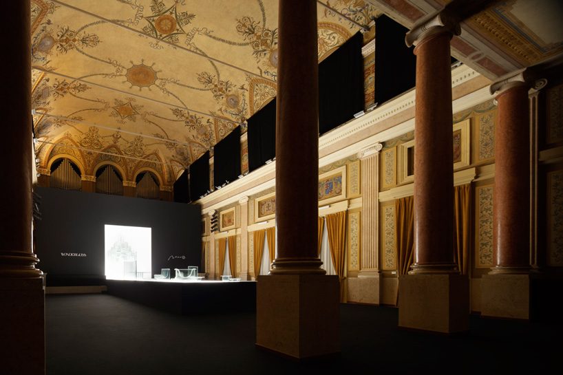 nendo and wonderglass collaborate on 'melt' collection of gravity formed furniture