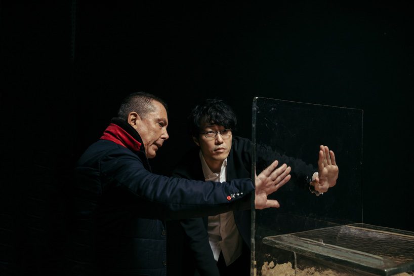 nendo and wonderglass collaborate on 'melt' collection of gravity formed furniture