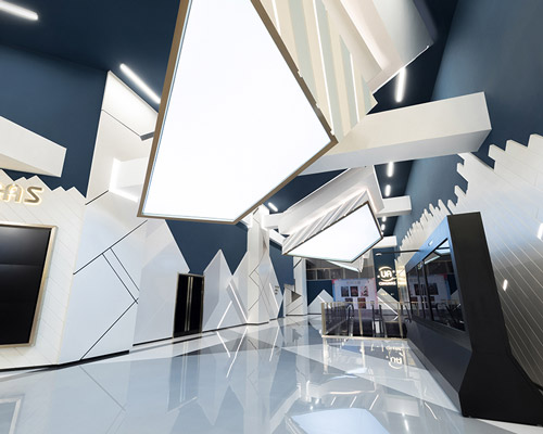 oft interiors' UA cinemas design celebrates deconstructivism in shanghai