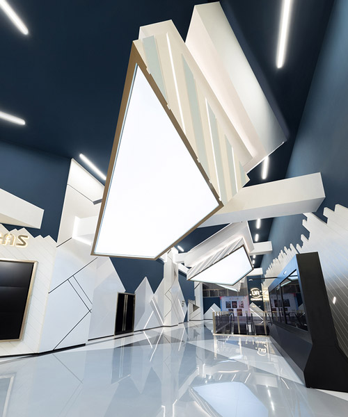 oft interiors' UA cinemas design celebrates deconstructivism in shanghai