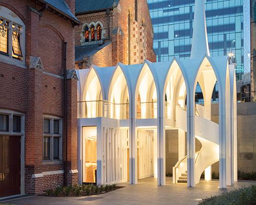 palassis architects expresses cathedral vaulting and pointed arches with the song school