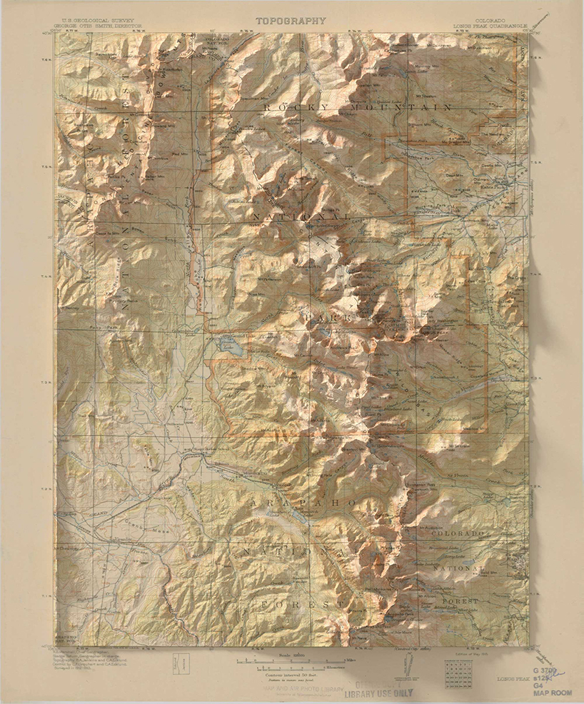 digital shadows on vintage maps trick our eyes into learning the landscape