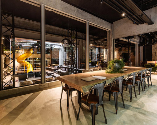 skinn creates stylish new york inspired interior for upstairs hotel in belgium
