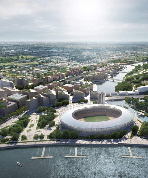 snøhetta to masterplan student neighborhood in budapest that includes 15,000-seat stadium