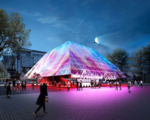 holographic pyramid by syndicate chosen for garage museum's summer cinema pavilion