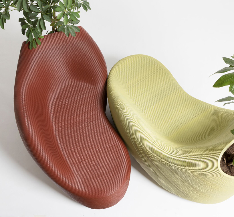 'zero waste lab' by the new raw turns citizens' plastic waste into 3D-printed street furniture