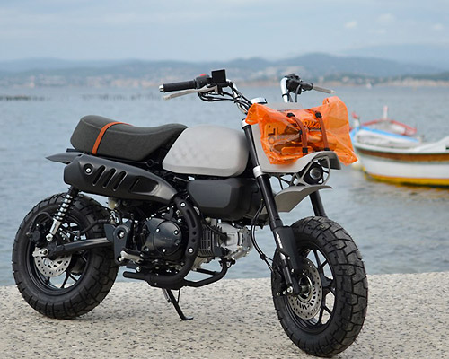 viba customs honda monkey motorcycle with multi-faceted 3D prints