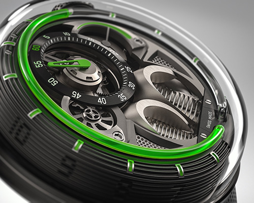 HYT H1.0 hydro mechanical watch places time in perpetual fluid motion