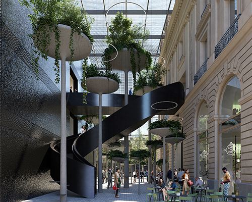 MVRDV introduces public green space to historic palais du commerce in rennes