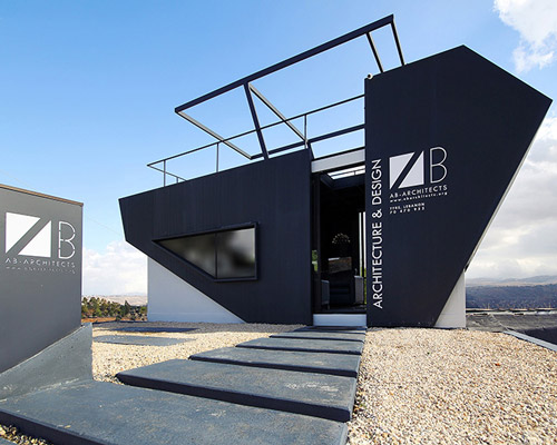 AB architects constructs a compact mobile workspace in lebanon