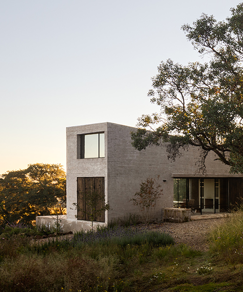 this isolated house expresses raw materiality among the landscape of aculco, mexico