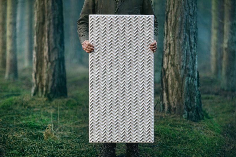 form us with love & BAUX develop 100% bio-based acoustic pulp panels
