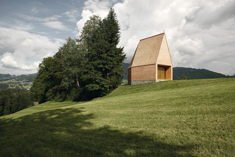 bernardo bader reconstructs a ruinous chapel over the mountains of austria