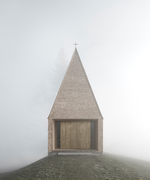 bernardo bader reconstructs a ruinous chapel overlooking the mountains of austria