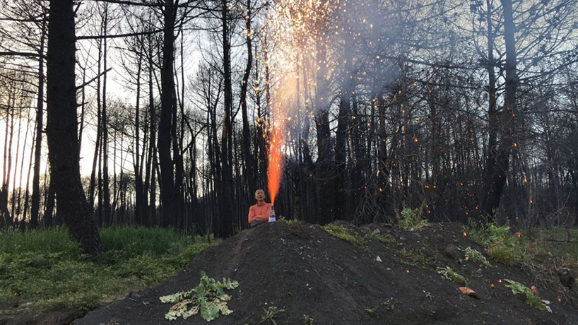 cai guo qiang to ignite a volcanic work of art recalling the destruction of pompeii designboom