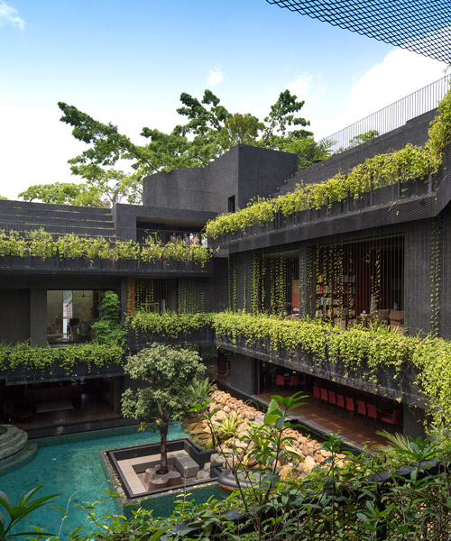 CHANG architects creates stepped garden on the roof of this house in singapore